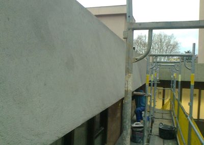 Rehabilitación de fachada en edificio plurifamiliar, Girona