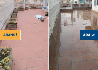 Rehabilitació de la terrassa per eliminar filtracions i humitats, Girona